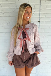 Frosted Love Velvet Tie Sweater