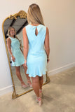 Noble Evening Cowl Neck Dress Mint