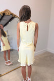 Noble Evening Cowl Neck Dress Yellow