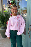 Candy Land Bow Sweater Pink