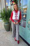 Candy Cane Cutie Pearl Sweater Vest Cream