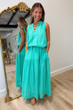 Elan Flowing Free Top Mint Green