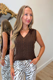 Season Starter Sweater Vest Brown
