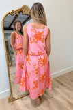 Paradise at Sunset Floral Skirt Set Pink
