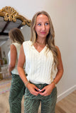 Season Starter Sweater Vest Cream