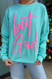 But God Puff Sweatshirt Mint