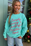 Wonderful Christmas Time Sweatshirt Mint