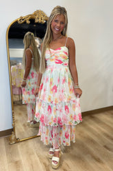 Sunset Petals Maxi Dress