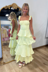 Lemon Cream Maxi Dress