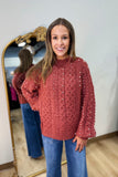 Girls in Pearls Sweater Brick