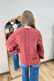 Girls in Pearls Sweater Brick
