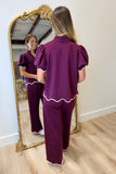 Cozy but Cute Pant Set Plum