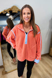 Fleece Fashion Quarter Zip Coral