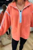 Fleece Fashion Quarter Zip Coral