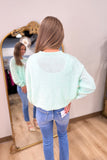 Colorful Cozy Cardigan Sweater Mint