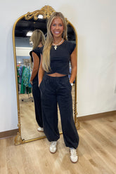 Rae Wrap Jogger Set Ash