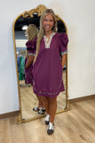 A Touch of Leopard Dress Plum