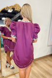 A Touch of Leopard Dress Plum