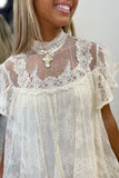 Wildflower Lace Mini Dress Cream