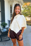 Whipped Cream Cape Sweater