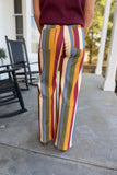 Speed Walking Striped Pants Mustard Mix