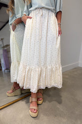 Buttercream Bloom Midi Skirt