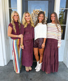 Gather Together Multicolor Stripe Crochet Sweater Cream