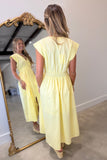 Stella 2 Front Zip Midi Dress Yellow