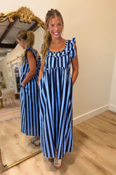 Blueberry Bliss Striped Dress