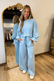 Winters Blues Cropped Set