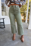 Bayeas High Rise Wide Leg Jean Green