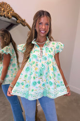 Brilliant Bloom Rope Tie Top Mint