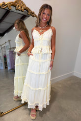 Soft Living Maxi Skirt Set Yellow