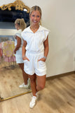 Must Have Scuba Sleeveless Romper Cream