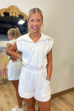 Must Have Scuba Sleeveless Romper Cream