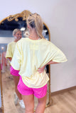 Washed Cotton Boxy Tee Lemon