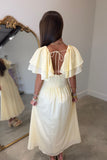 Darling Day V Neck Maxi Dress Yellow