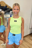 Pistachio Lulu Mac Solid Tank Tops
