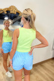 Pistachio Lulu Mac Solid Tank Tops