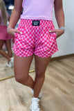 Lulu Mac Pink Checkered Boxer Short