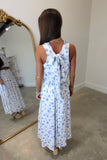Fields of Floral Midi Skirt Set Blue