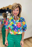 Floral Watercolor Blouse