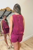 Celeste Bubble Top Maroon
