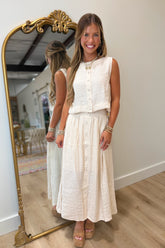 Capri Sands Skirt Set Beige