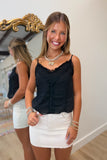 Luna Lace Cami Top Black
