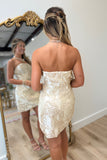 Nights in Champagne Strapless Dress