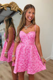 Pink Poise Dress Jacquard Dress