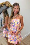 Floral Fever Jacquard Dress Yellow Multi
