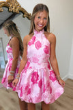 Blush Beauty Bubble Halter Dress