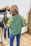 THML Embossed Corduroy Blouse Green